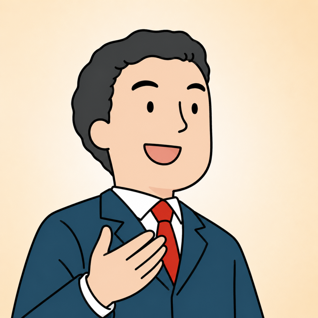 をしています